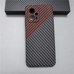 Carbon Fiber Slim Protective Phone Case - Hard Back Cover Shell for POCO F4 5G (Style 01)
