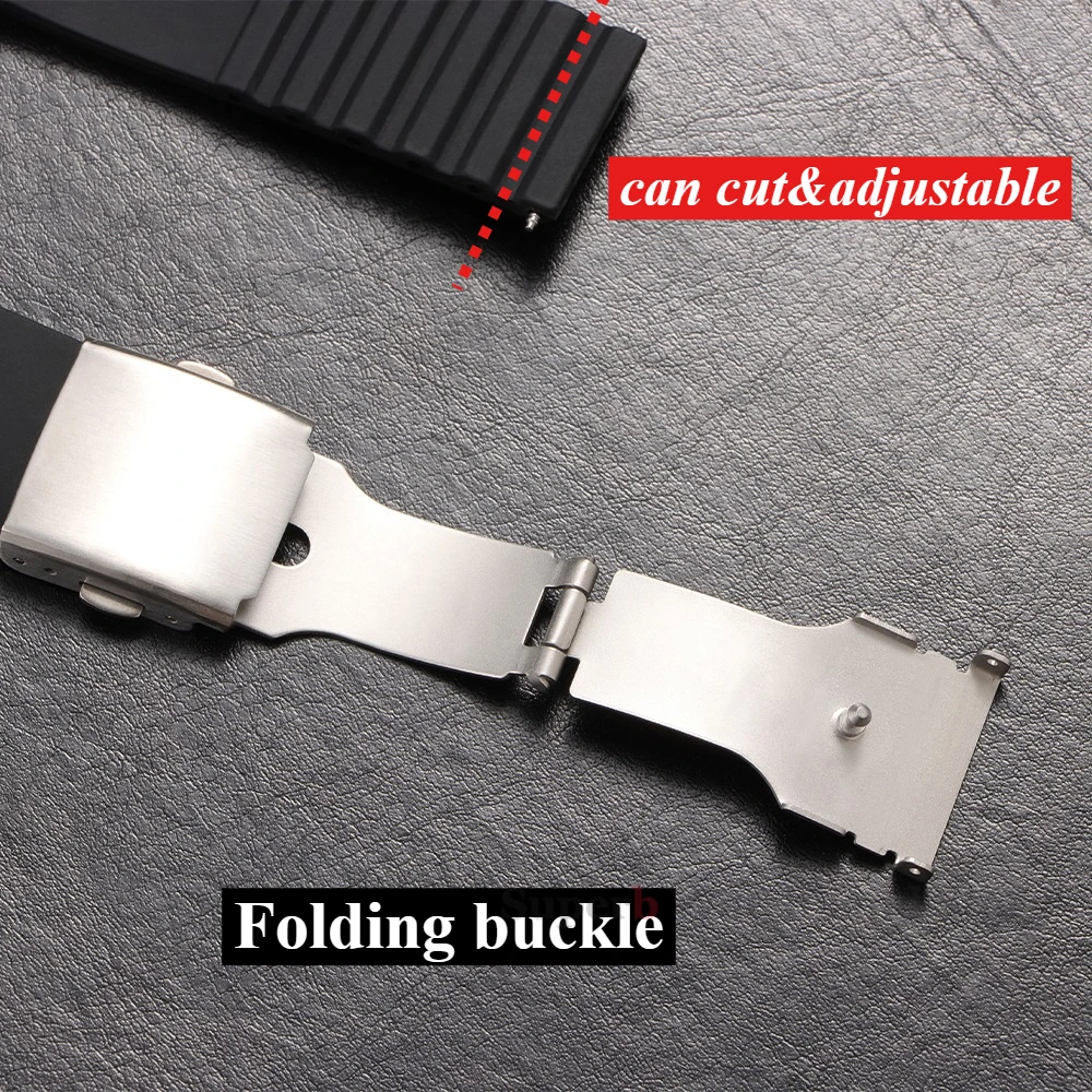 Silicone Quick Release Waterproof Sport Watch Strap - Soft and Durable Wrist Band