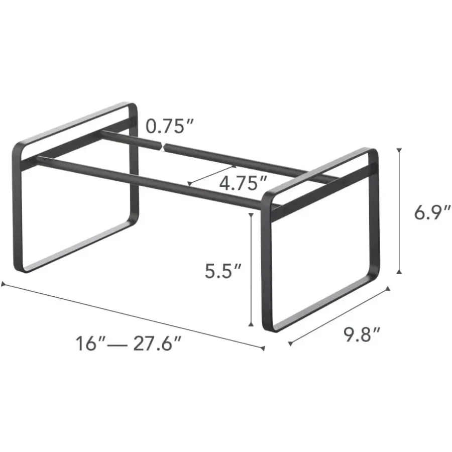 Home Adjustable Shoe Rack Spacesaving Storage Solution Steel One Size Black