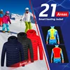 21 Areas Heated Jacket Men's USB Electric Smart Hooded Coat Self-heating Clothes Men Casual Ski Cold-proof Thermal Padded Jacket 2