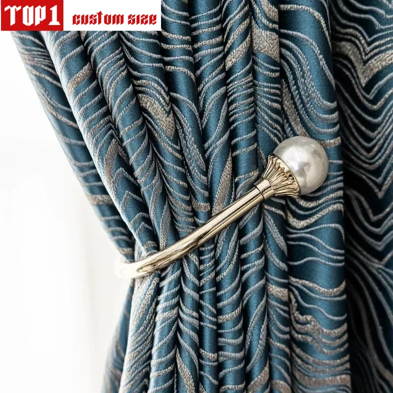 2025 New Thick Blackout Curtains for Living Room Bedroom High-end Jacquard Curtains High-precision Custom size Soft Fabric Decor