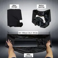 60~100cm 23.6~39.3in Large Black Air Conditioning Cleaning Bag Cover Wall Mounted Waterproof Dust Washing Protector Cleaner Kit 2