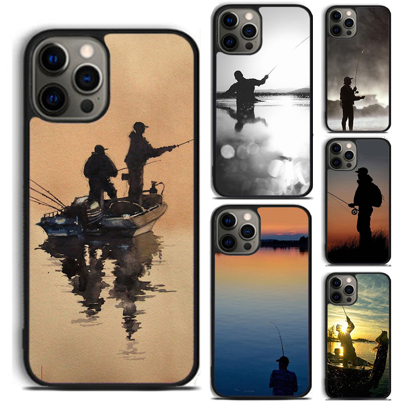 Fishing Fisherman phone Case Cover For iPhone 16 15 14 Plus X XR XS apple 16 11 12 13 mini Pro Max coque