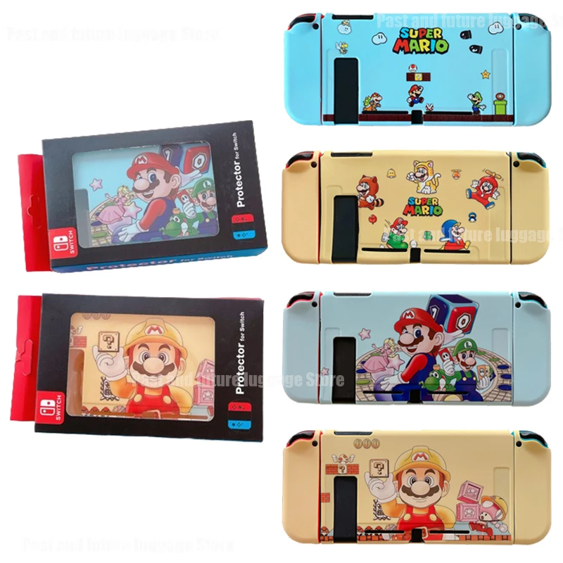 Custodia Super Mario Bros Per Nintendo Switch Ns Joy-Con Controller Cover Anime All-Inclusive Custodia Posteriore Antiurto Shell