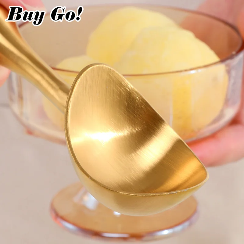 Ice Cream Scoops Stainless Steel Ice Cream Digger Non-Stick Fruit Ball Maker Household Watermelon Spoon Tool 1PC