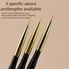 French Stripe Nail Art Liner Brush Set UV Gel Tips Ultra-thin Line Drawing Pen Dual End  Painting Brushes Manicure Tools 3