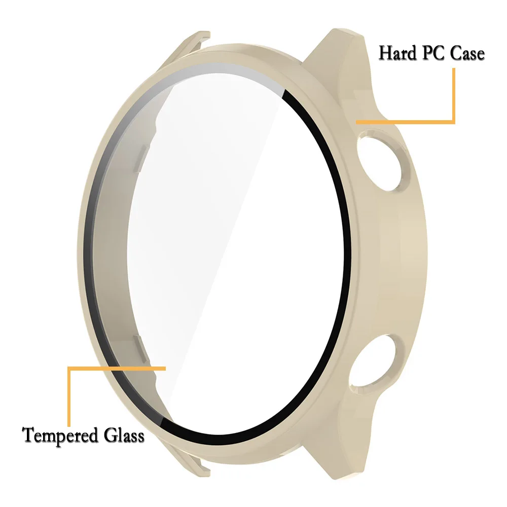 Enhanced 2-in-1 Protective Watch Shell with Tempered Glass Screen Protector
