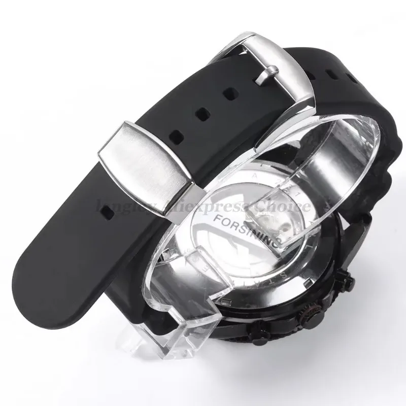 Premium Silicone Watch Band with Ring Clasp and Pin Buckle - Available in 20mm and 22mm
