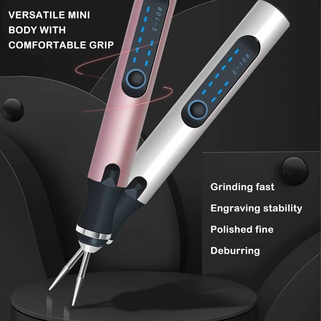 Electric Engraving Pen with 4 Bits, 3 Gear 5000rpm - 18000rpm USB  Rechargeable Cordless Engraving Pen, Portable DIY Engraver for Jewelry Wood  Glass