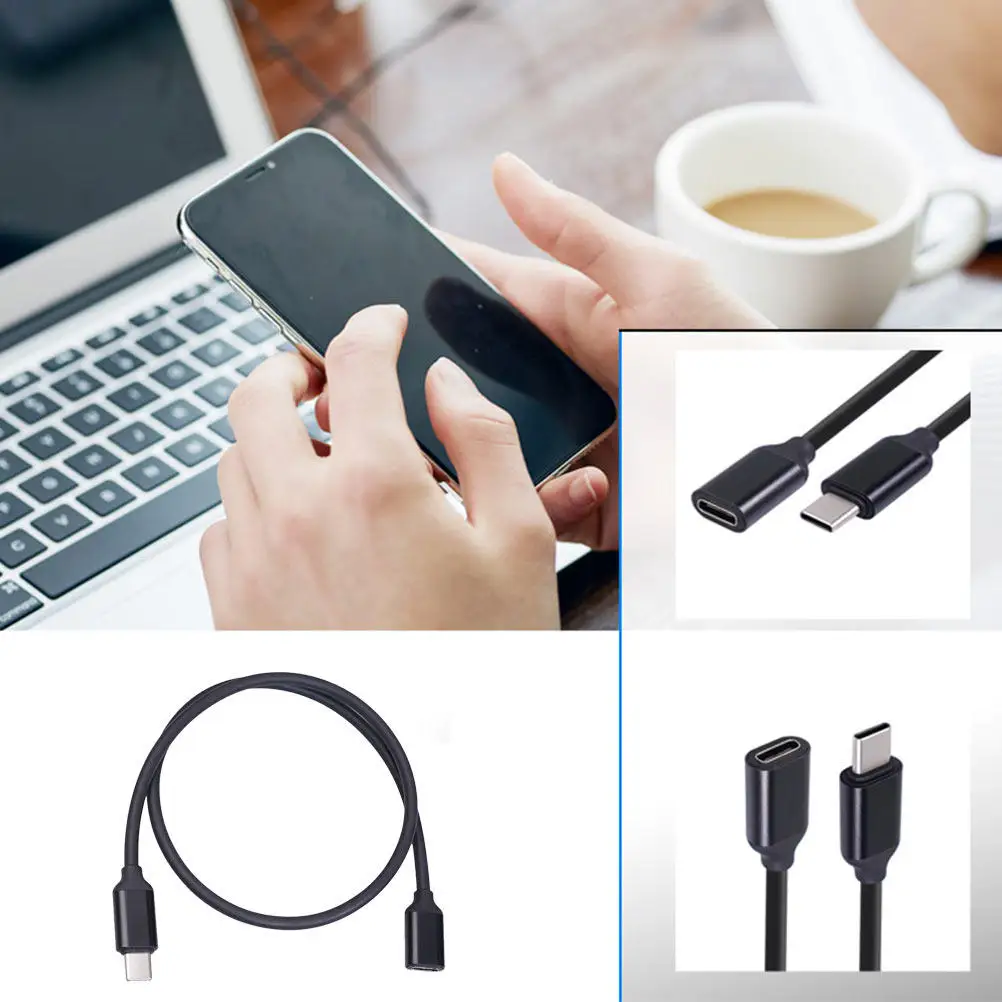 1.5m USB 타입 C 연장 케이블 20V 3A 고속 충전 고속 데이터 전송 USB-C 연장 충전 케이블 호환 가능