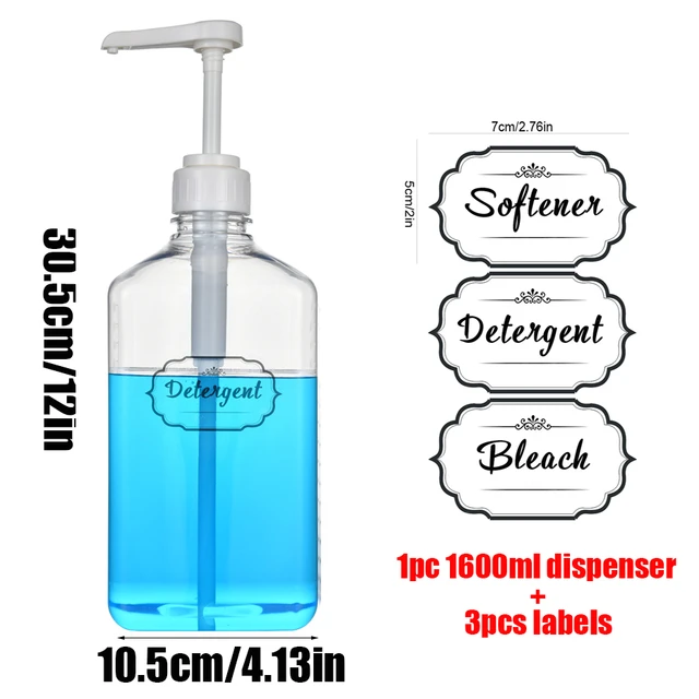 Distributeur de détergent à lessive de 1600ml, pompe 10CC