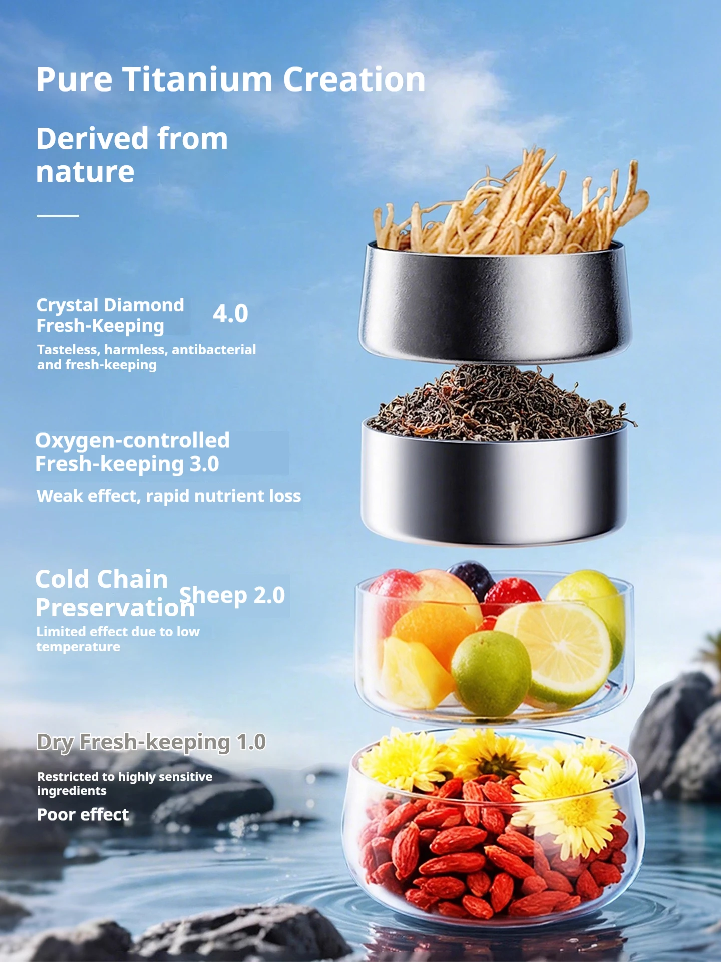 Gianxi Pure Titanium Insulated Cup  Tea Water Separation Cup  Men'S And Women'S High-End Titanium Cup Portable Braising Tea Cup view 3