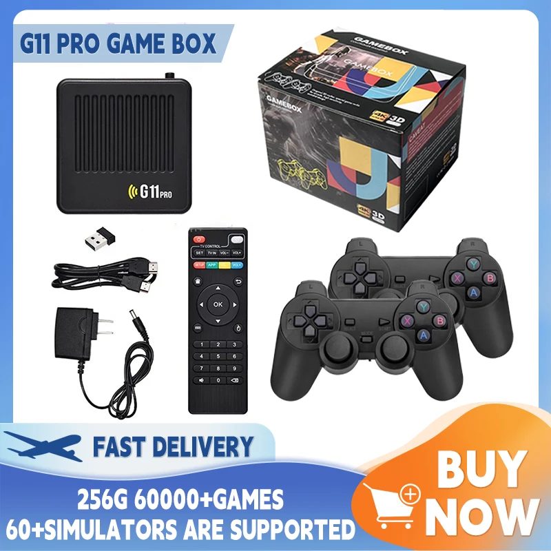 NEW G11 Pro Video Game Box Retro Game Console 256G Built in 60000 Retro  Games Ultra Low Latency Wireless Controller 4K Output - AliExpress