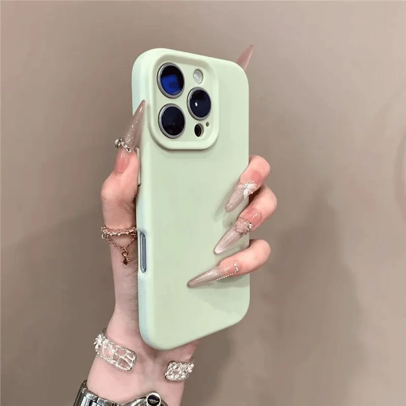 Phone Case Soft Silicone Candy For iPhone 11 12 13 14 15 16 Pro Max Plus Shockproof Bumper Matte Back