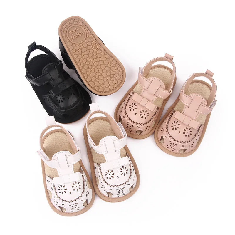Infant Baby Girls Sandals Toddler Summer Shoes Newborn Bebes Soft Rubber Sole Footwear for 1 Year Items Cute Bows Sandalen Gifts