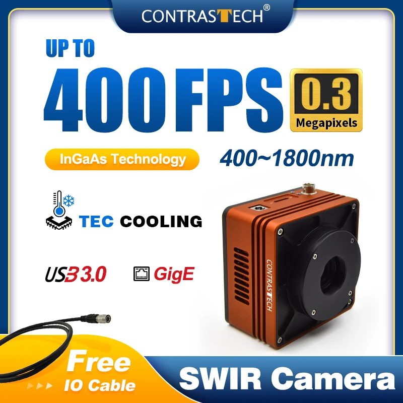 External Cooling 640x512 IMX991 400fps USB3.0/GigE 400-1800nm Allied Vision SWIR Camera for Coffee Bean Detection Contrastech 2