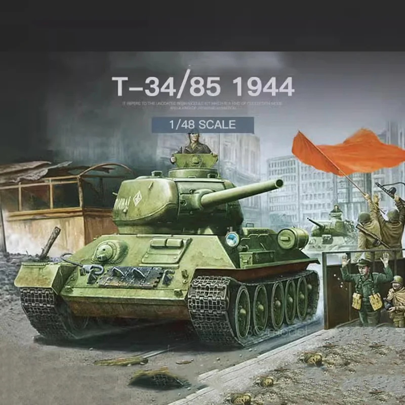 

Model Building Kits Soviet Medium Tank 1944 Flat Seam/bevel Welded Turret Full Internal 1/48