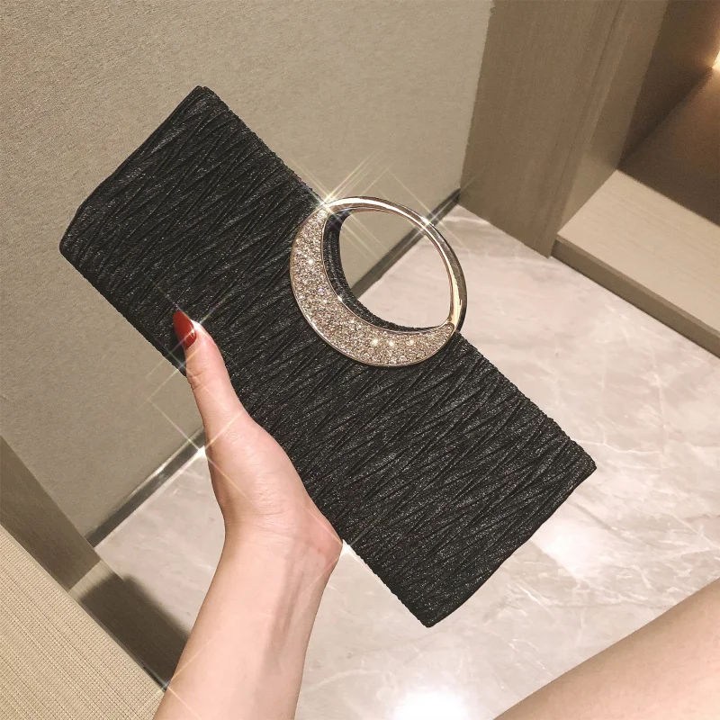 Elegant Evening Clutch Bag Luxury Diamonds Handbag for Party Wedding Banquet Women's Small Chain Crossbody Bag