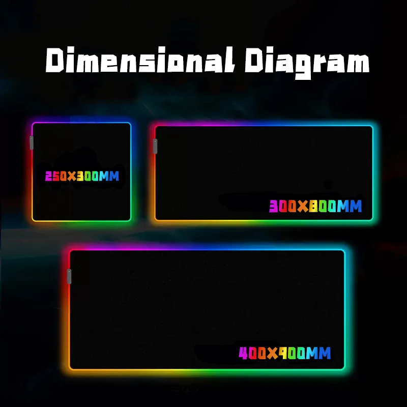Gamer Mousepad, Desk Mat, Luminous Mouse Pad,