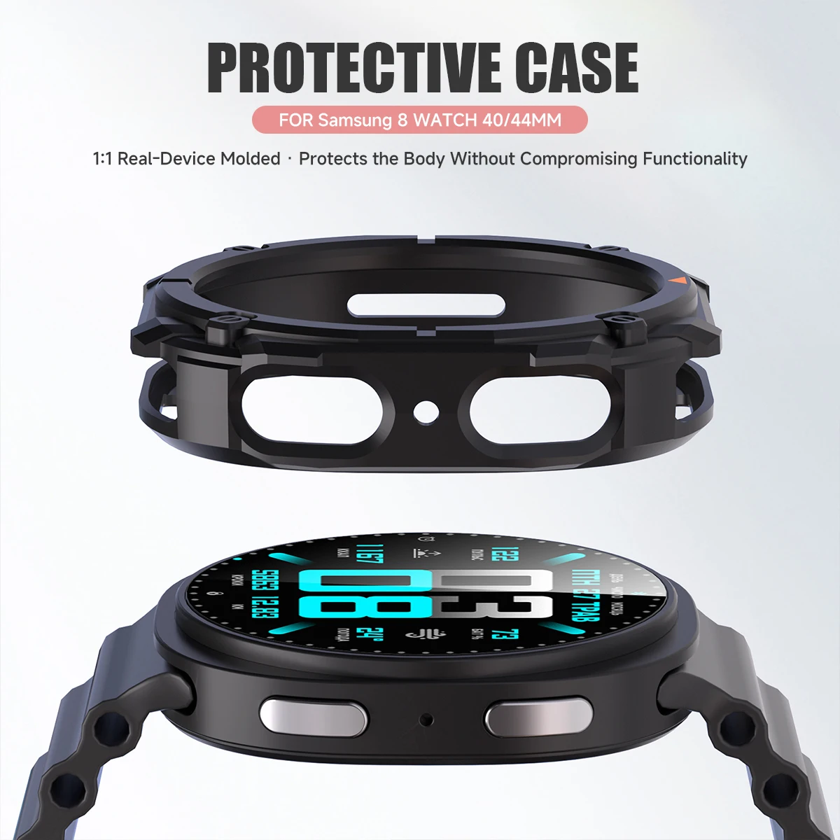 Sports Band Protective Case and Strap for Smartwatch - 40mm/44mm Bracelet