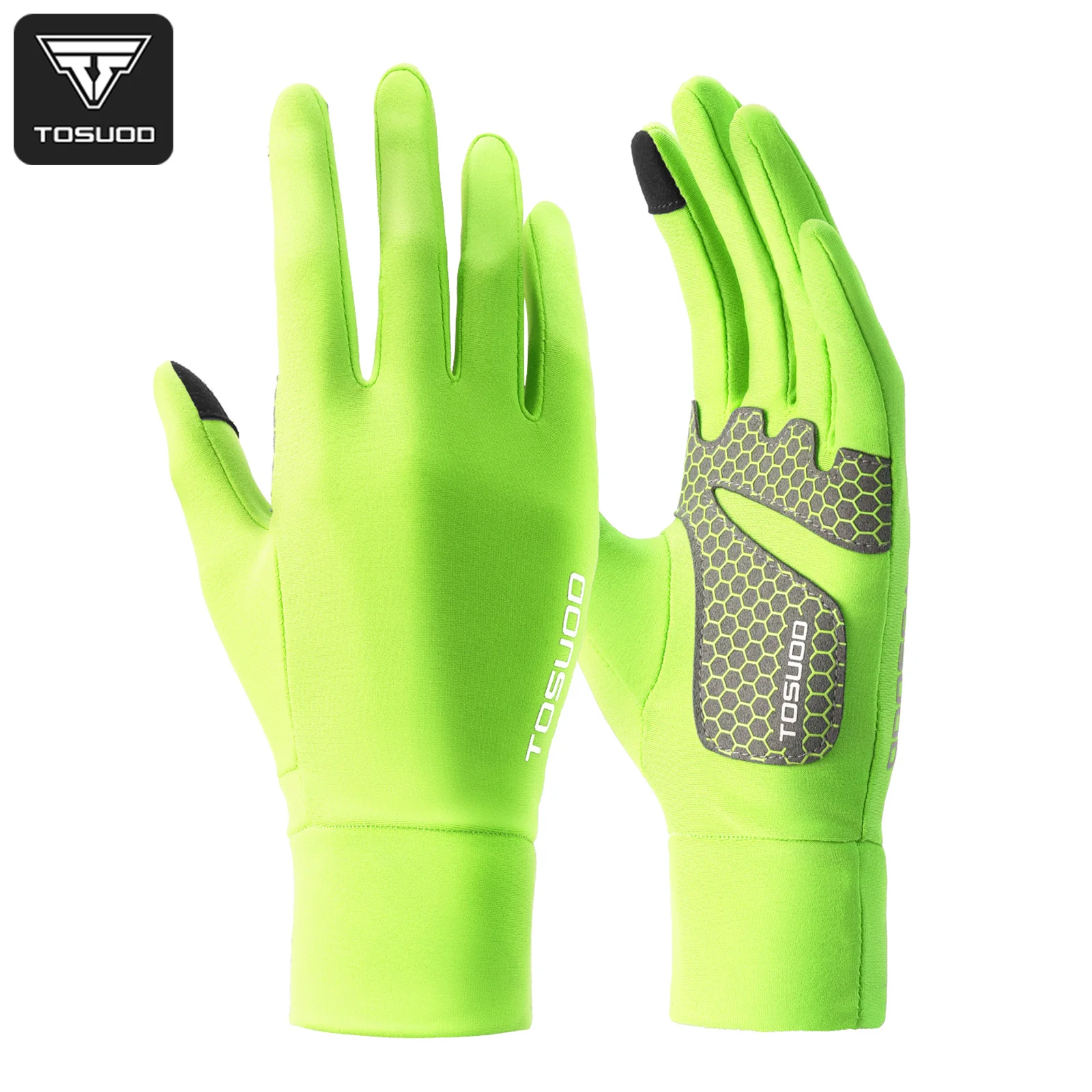 TOSUOD Fahrradhandschuhe für kaltes Wetter, Thermo-Fleece-Vollfinger mit Touchscreen und stoßdämpfend für Männer und Frauen – Detail 8