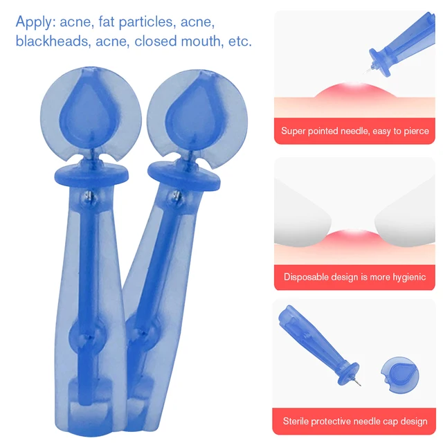 Agulha de Limpeza Portátil Descartável Poro, Extrator Comedone, Asséptico, Higiênico, Pequena Incisão, Seguro, Mini para Beleza, Ferramenta de Cuidados com a Pele 5