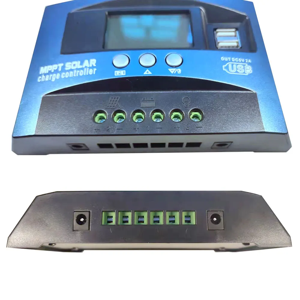 MPPT Solar Charge Controller solar battery charge controller 100A 80A 60A 50A 40A 30A 12V/24V Batterys Regulator Charge and Discharger Solar Controller USB LCD