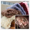 Newborn Photography Props Fine Grid Elastic Fabric Mat Baby Photo Shoot Studio Accessories Soft Baby Blanket Milestone Wrap 2