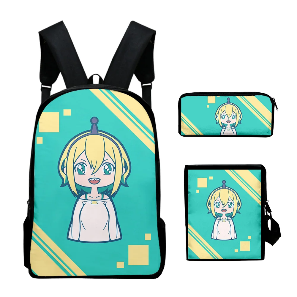 Popular Fashion Pikamee Anime 3D Print 3pcs/Set pupil School Bags Laptop Daypack Backpack Inclined shoulder bag Pencil Case