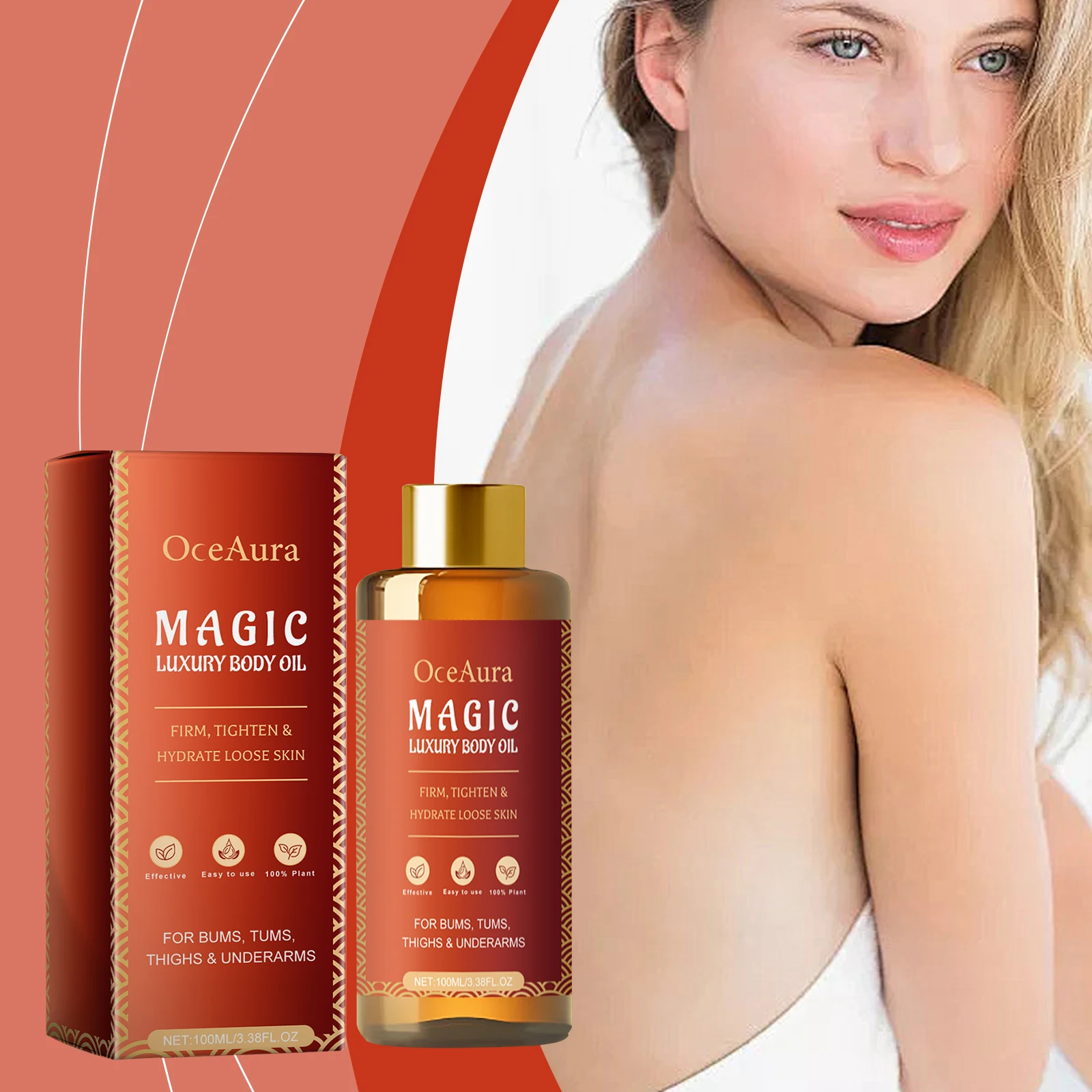 Body Firming Oil Deep Moisturizing Improve Sagging Skin Tightening Increase Elasticity Nourishing Magic Luxury Body Care 100ml 1