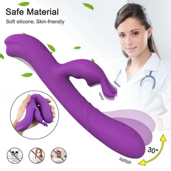 New Mimic Finger Wiggling Rabbit Vibrators Female Powerful G Spot Clitoris Stimulator Sex Toys for Women Adults 18 Masturbator 4
