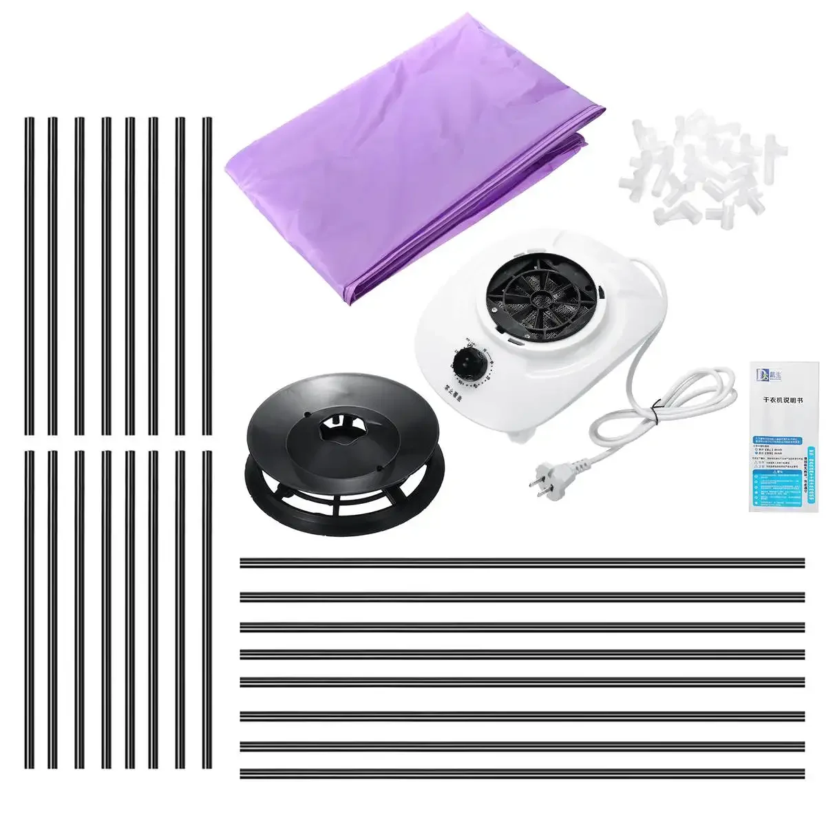 900W foldable electric clothes dryer, portable warm air dryer, fast heating laundry hanger, shoe dryer 5