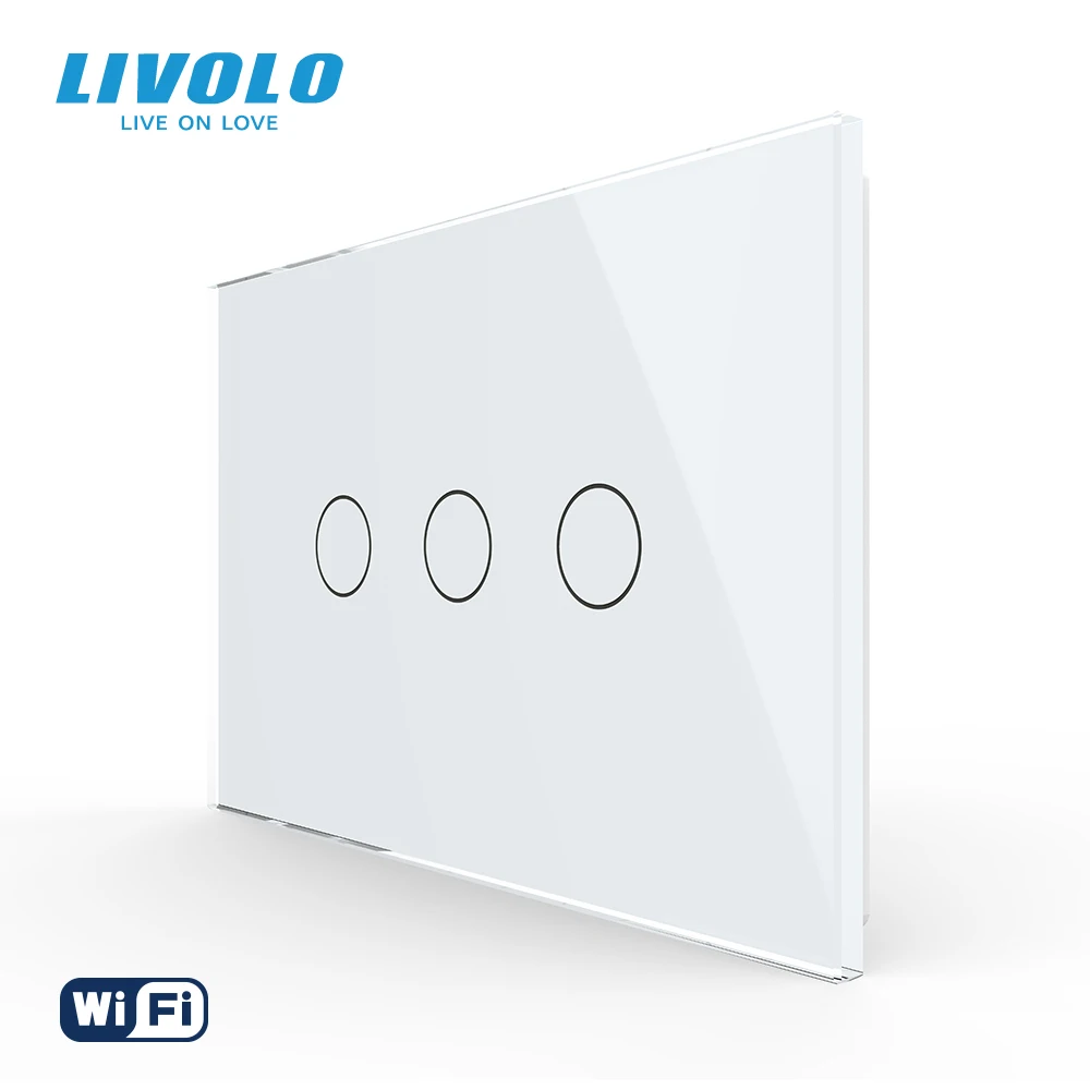 

Livolo US Smart Wifi Wall Touch Switch 3 Gang 1 Way ,Smart Wireless Intelligent Control,Automation APP,Google Home,Aleax