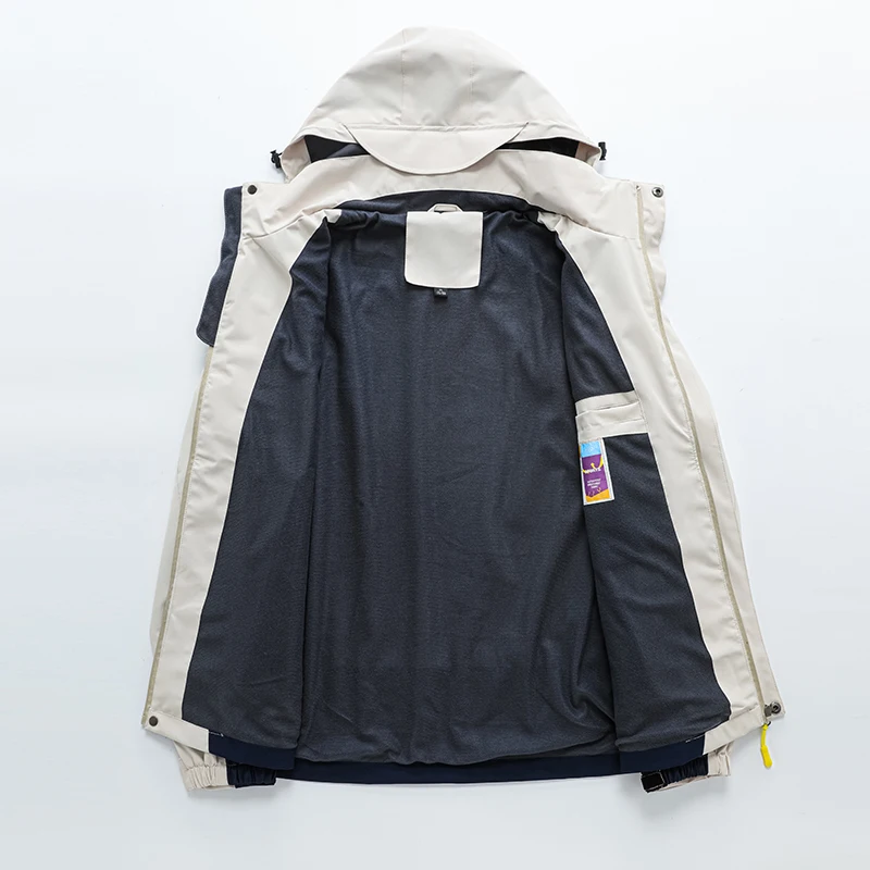 Men's Autumn Jacket Camping Hiking Windproof Windbreaker Mens Waterproof Hooded Coat Outdoor Travel Climbing Fishing Coats Man 2