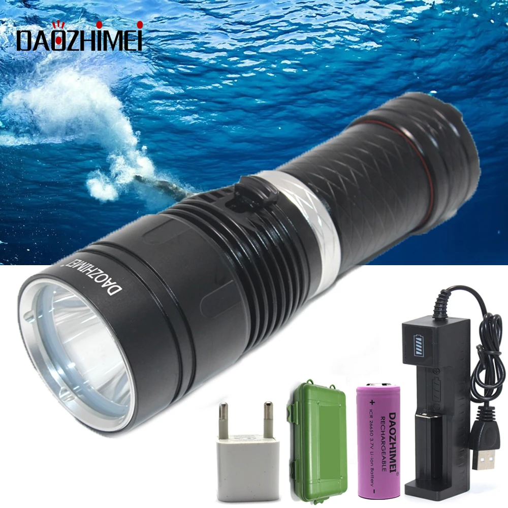 

5000LM Professional Led Diving Flashlightpowerful-L2 Portable Waterproof Dive Light Torch Use 18650 OR 26650 Battery Torch