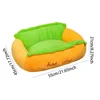 Winter Hot Dog Pet Bed - 3D Hot Dog Bun Style Cat and Dog House, with Removable Pillow and Orthopedic Memory Foam 2