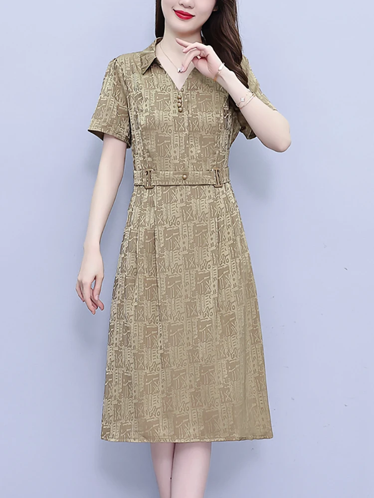 Summer Red Silk Luxury Casual Midi Dress Women Short Sleeve Polo Collar  Shirt Dress 2024 Vintage Elegant Bodycon Party Vestidos - AliExpress  200000345
