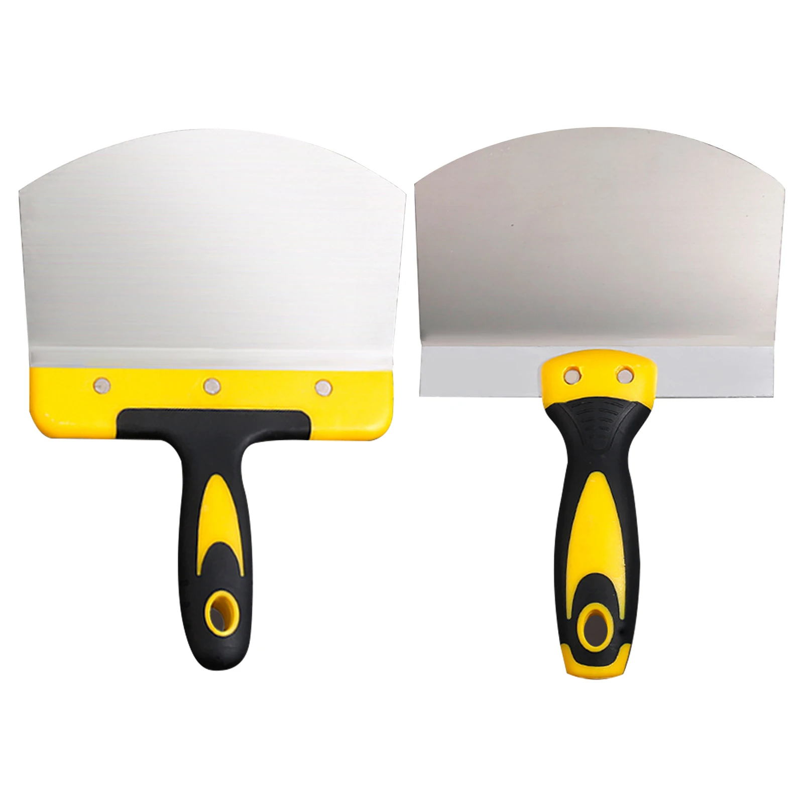 

2pcs Comfort Grip Putty Stainless Steel Blade Filling Anti Slip Handle Wallpaper Repairing Mud Drywall Decorating Flexible