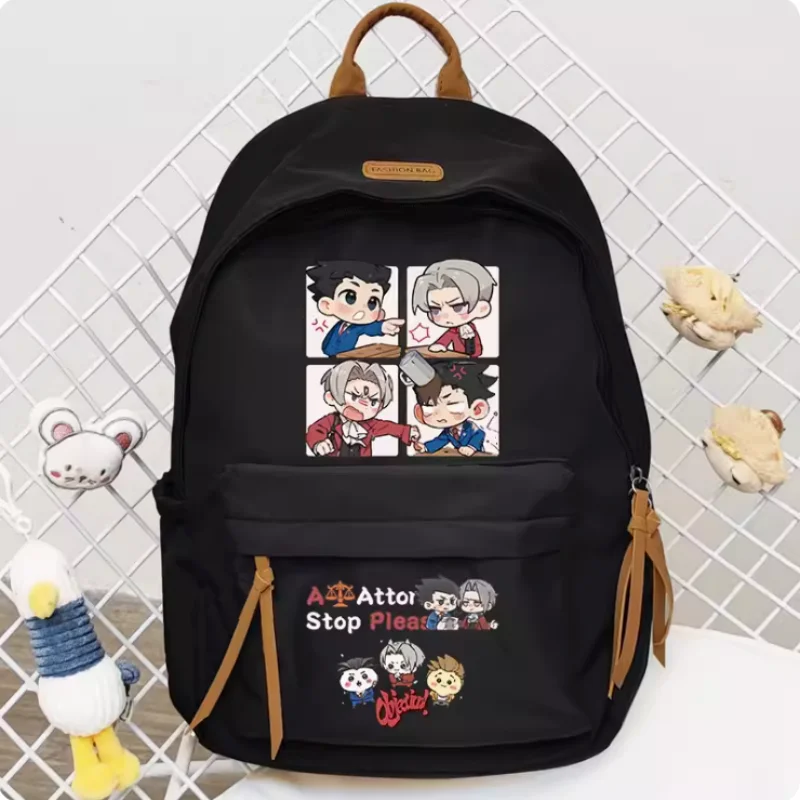 Anime  Ace Attorney Schoolbag Backpack High-capacity Shoulder Bag Cosplay Student Teenage Gift B865
