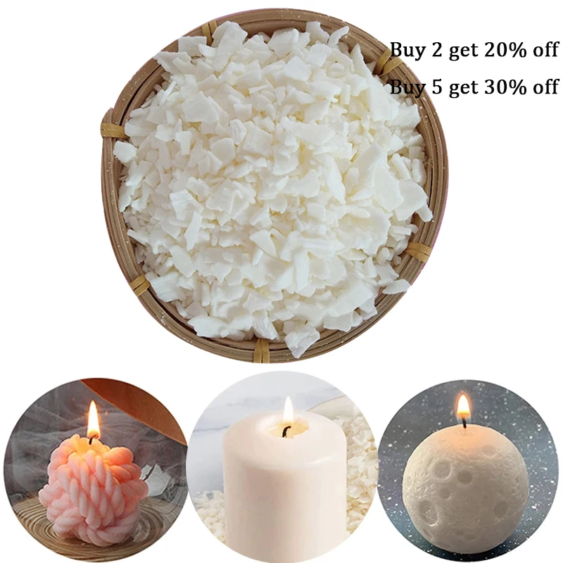 100gNaturalCandleWaxSoyWaxCandleMakingSuppliesSmokelessWaxed
