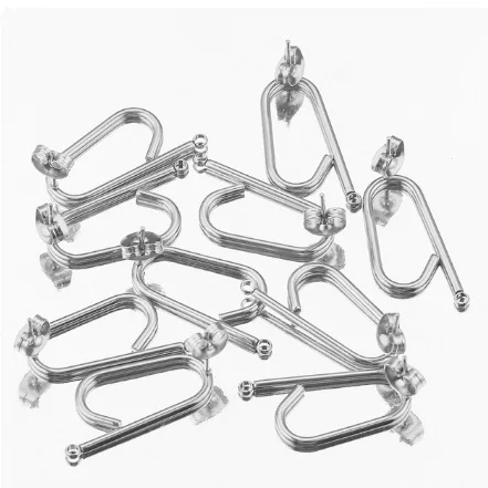 U Shaped Earrings Stainless Steel DIY Handmade Stud Earring Accessory 8