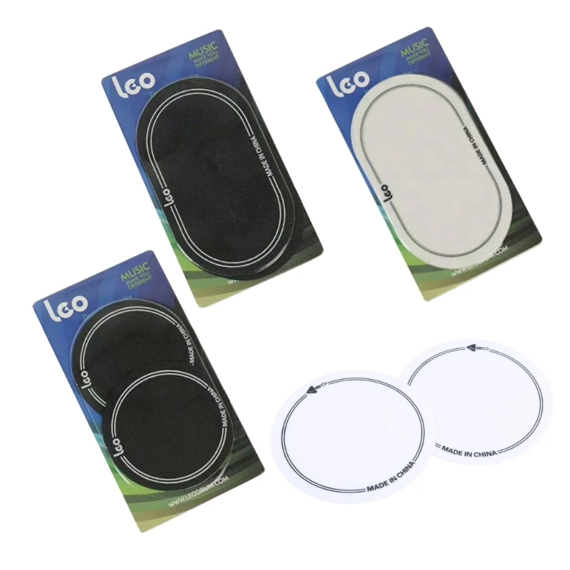 Drumhead Protector Kick Pad Bass Drum Patches Percussion Instrument Accessories 2pcs Drum Percussion