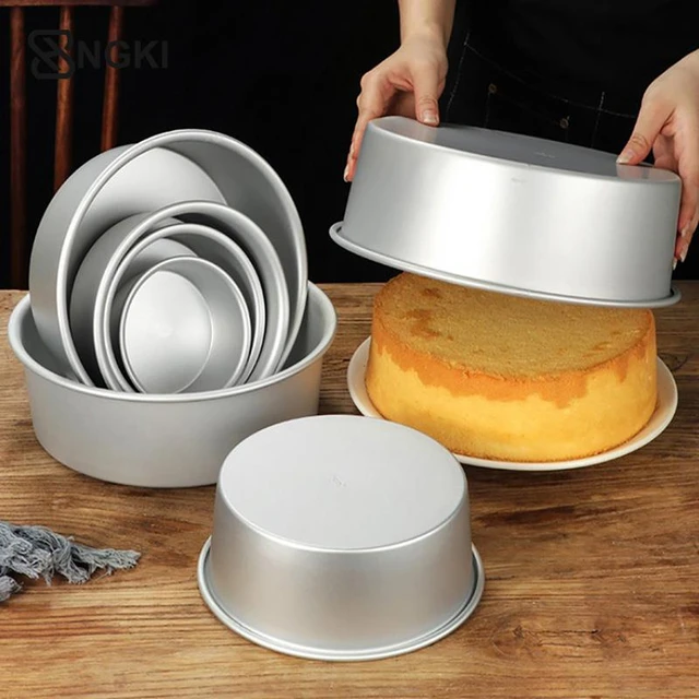 Cake Pan 4/5/6/7inch Non-Stick Aluminum Round Cake Mold With Removable  Bottom For