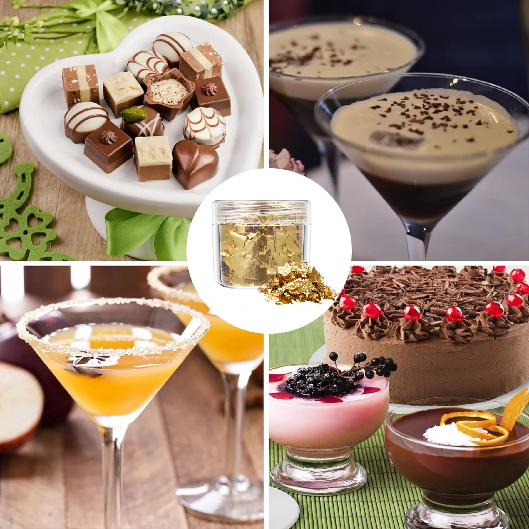 금박 박편 에폭시 송진 충전 콘페티 금박 송진 몰드, DIY 네일 아트 캔들 쥬얼리 제작 장식 스팽글, 30 개