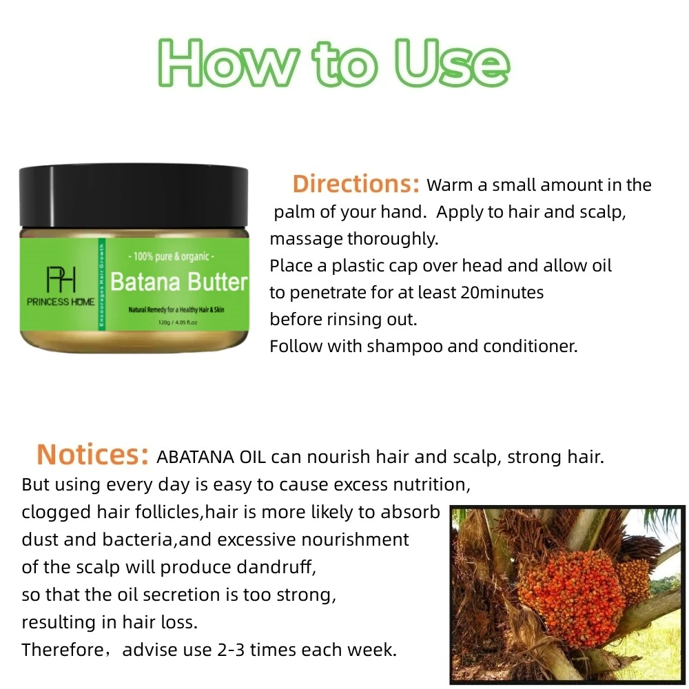 Organic Batana Oil Hair Growth Pure And Natural Batana Oil Treating Hair Loss Anti-Breakage hair growth oil