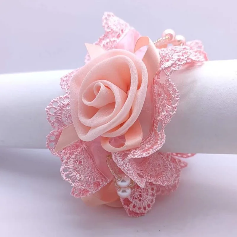 Elegant Red Floral Wide Circle Headband