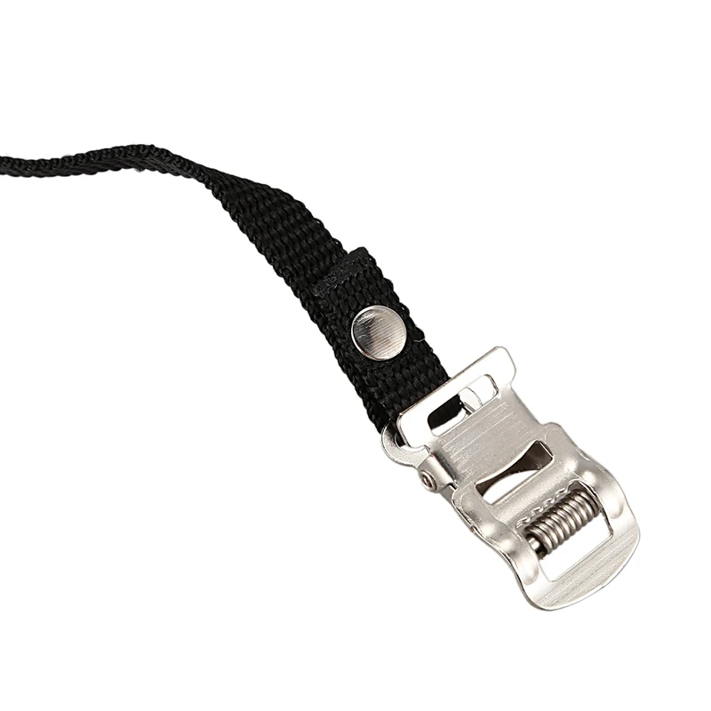 4 Road/Mountain Bike Pedal Replacement Cycle Toe Straps Black Nylon Security Fit