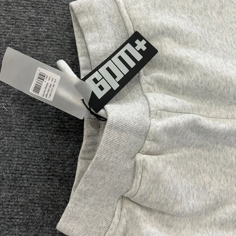6PM Drill Plus Velvet Pullover Hooded Sweatshirt Embroidered Letters Hip-hop Men's Trendy Long Sweatpants Sports Suit Jacket 6