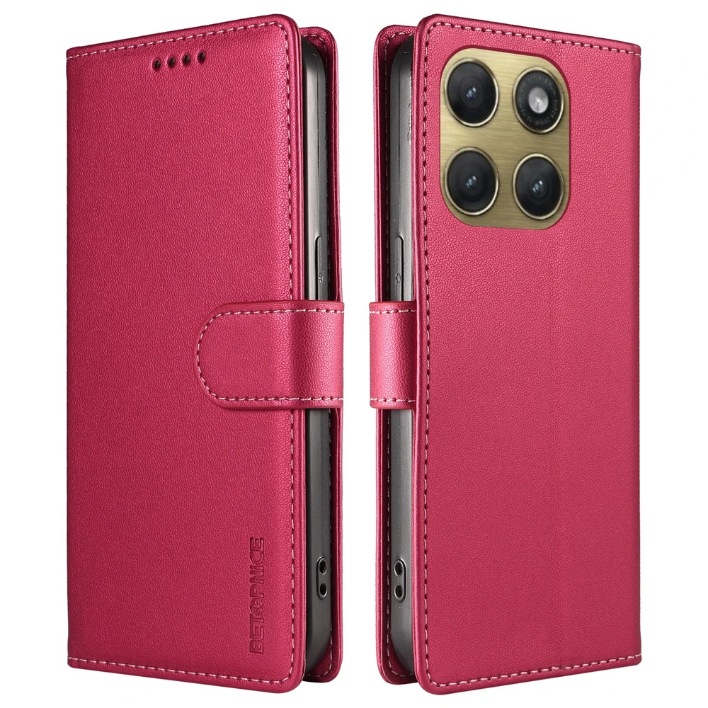 Magnetic RFID Blocking Leather Wallet Case with Card Slot & Shockproof Protection