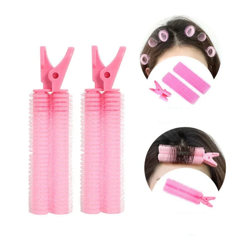 Hair Root Fluffy Hair Clip Lazy Top Clip Bangs Styling Pro Curling Barrel Portable Korean Style Accessories 2pcs